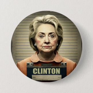 Badge Rond 7,6 Cm Verrouillez-La ! - Hillary Clinton