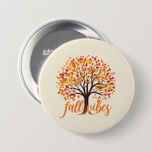 Badge Rond 7,6 Cm Vibes d'automne - Cosy Fall Tree