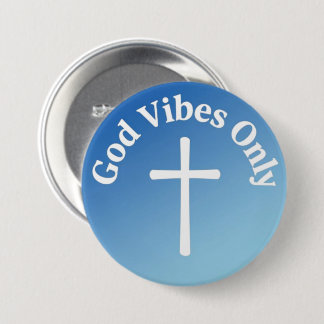 Badge Rond 7,6 Cm Vibrations Divines Uniquement