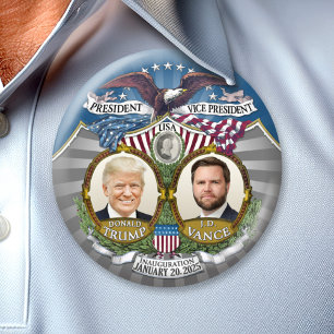 Badge Rond 7,6 Cm Victoire de l'investiture - Donald Trump JD Vance