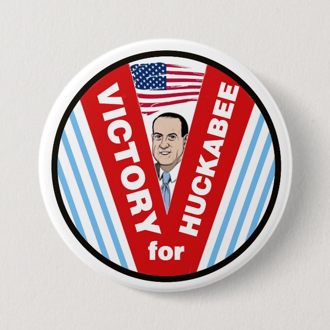 Badge Rond 7,6 Cm Victoire pour Huckabee 2016 (Devant)