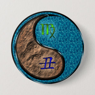 Badge Rond 7,6 Cm Vierge & Bœuf d'eau