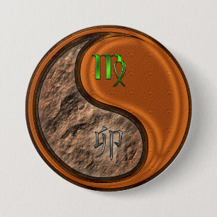 Badge Rond 7,6 Cm Vierge & Lapin de Bois