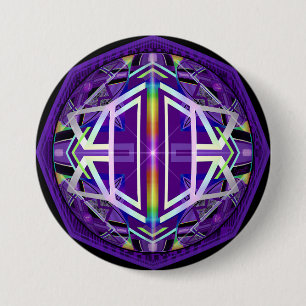Badge Rond 7,6 Cm Violet W3