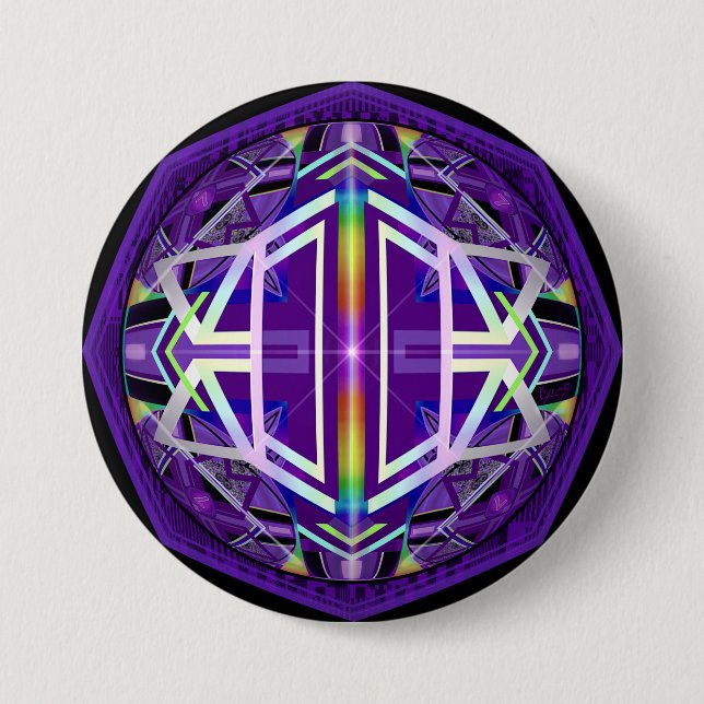 Badge Rond 7,6 Cm Violet W3 (Devant)