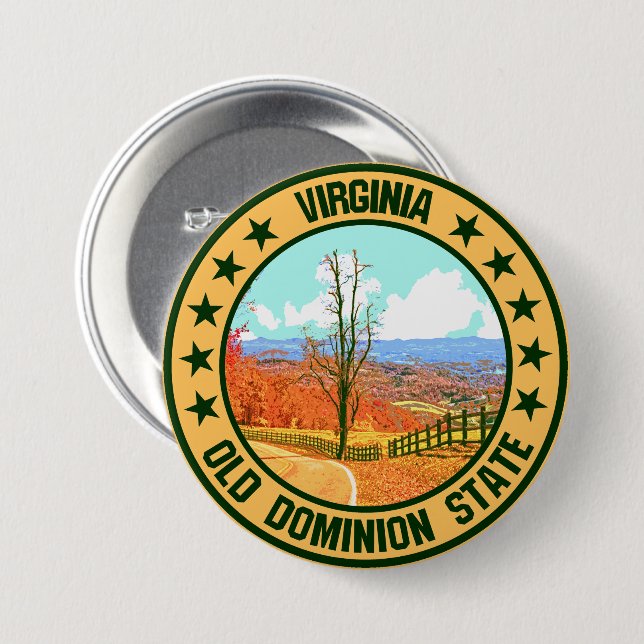 Badge Rond 7,6 Cm Virginie (Devant & derrière)