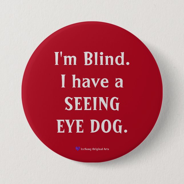 Badge Rond 7,6 Cm Voir le chien des yeux (Devant)