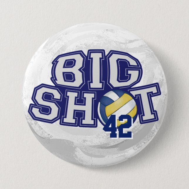 Badge Rond 7,6 Cm Volley-ball Big Shot (Devant)