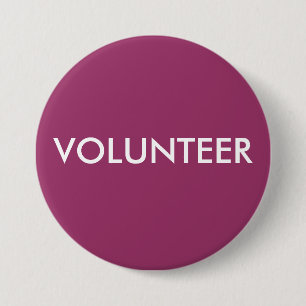 BADGE ROND 7,6 CM VOLONTAIRE