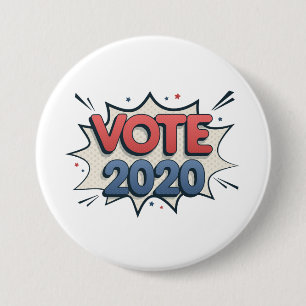 Badge Rond 7,6 Cm Vote 2020