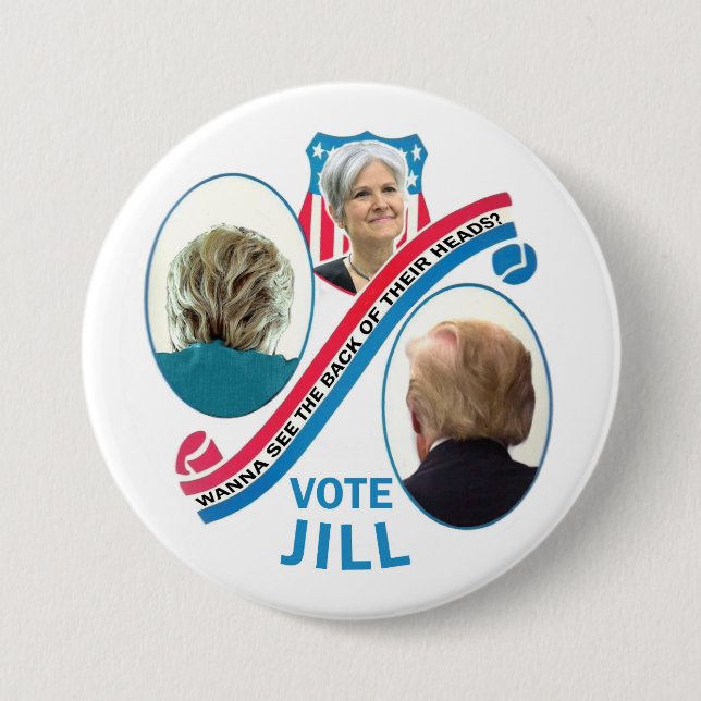 Badge Rond 7,6 Cm Vote Jill Stein 2016 (Devant)