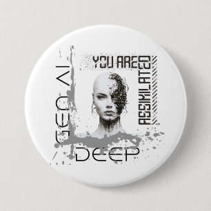 Badge Rond 7,6 Cm Vous êtes assimilés, êtes-vous au courant ?