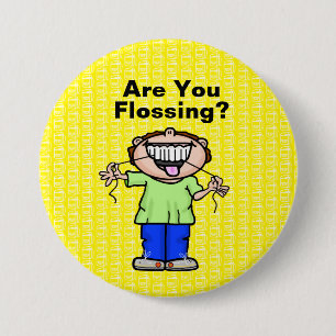 Badge Rond 7,6 Cm Vous Flottez ? Bouton