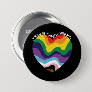 Badge Rond 7,6 Cm Vous pouvez être vous-même avec moi LGBT Transgenr