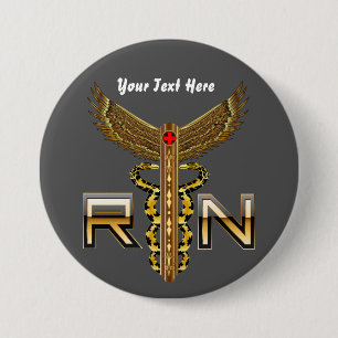 Badge Rond 7,6 Cm Vue de femmes d'hommes d'infirmière au sujet de