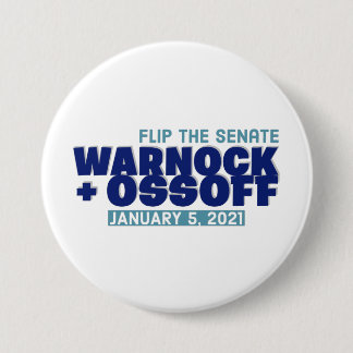 Badge Rond 7,6 Cm Warnock Notre Ossoff