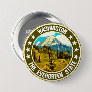 Badge Rond 7,6 Cm Washington