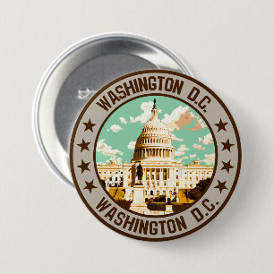 Badge Rond 7,6 Cm Washington D.C.