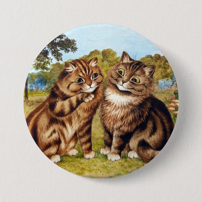 Badge Rond 7,6 Cm Whispering Cat, Louis Wain (Devant)