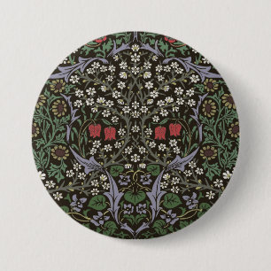 Badge Rond 7,6 Cm William Morris Blackthorn Tapestry Floral