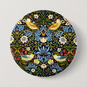Badge Rond 7,6 Cm William Morris - Voleur de fraises,