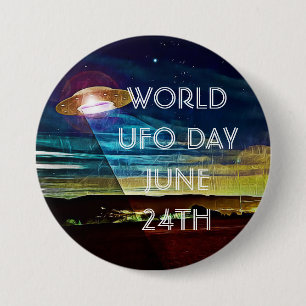 Badge Rond 7,6 Cm World UFO Day Button