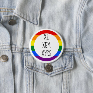 Badge Rond 7,6 Cm Xe Xem Xyrs Pronoun