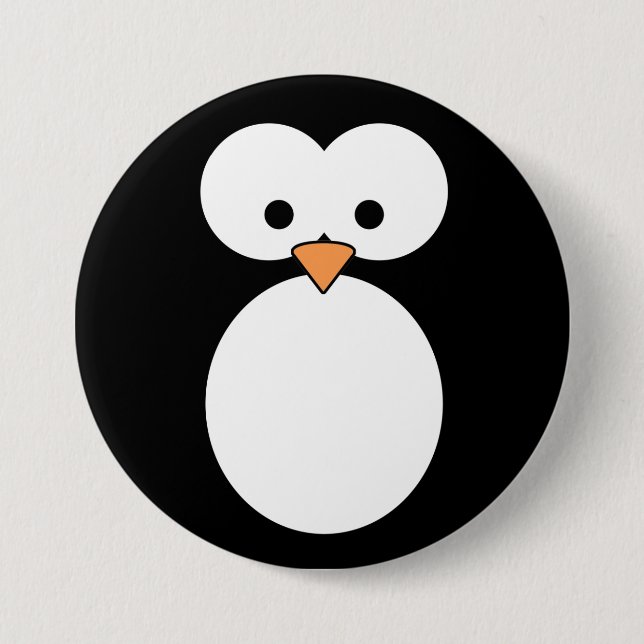 Badge Rond 7,6 Cm Yeux de pingouin (Devant)