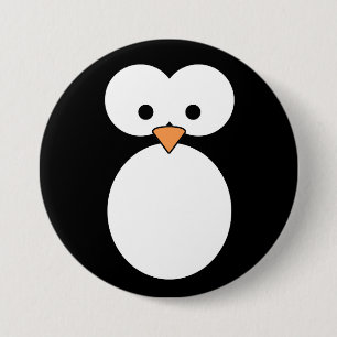 Badge Rond 7,6 Cm Yeux de pingouin
