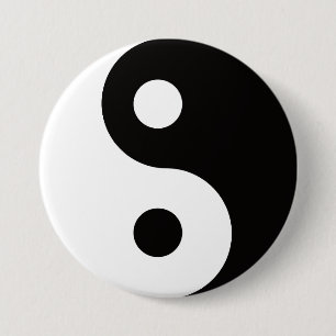 Badge Rond 7,6 Cm Ying Yang