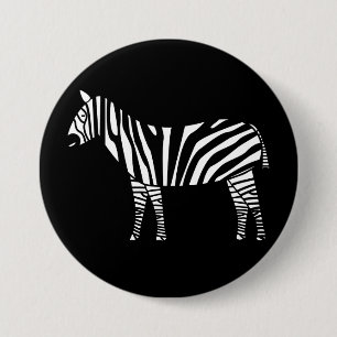 Badge Rond 7,6 Cm Zèbre