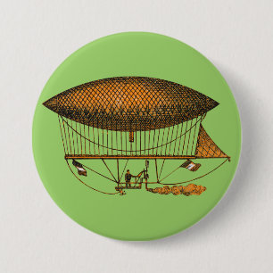 Badge Rond 7,6 Cm Zeppelin de déplacement du cru 1883