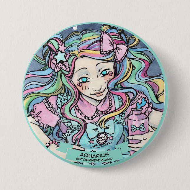 Badge Rond 7,6 Cm Zodiaque de Lolita (Devant)