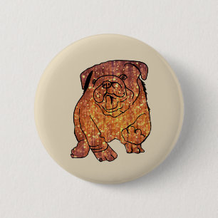 Badge rond Art Bulldog français
