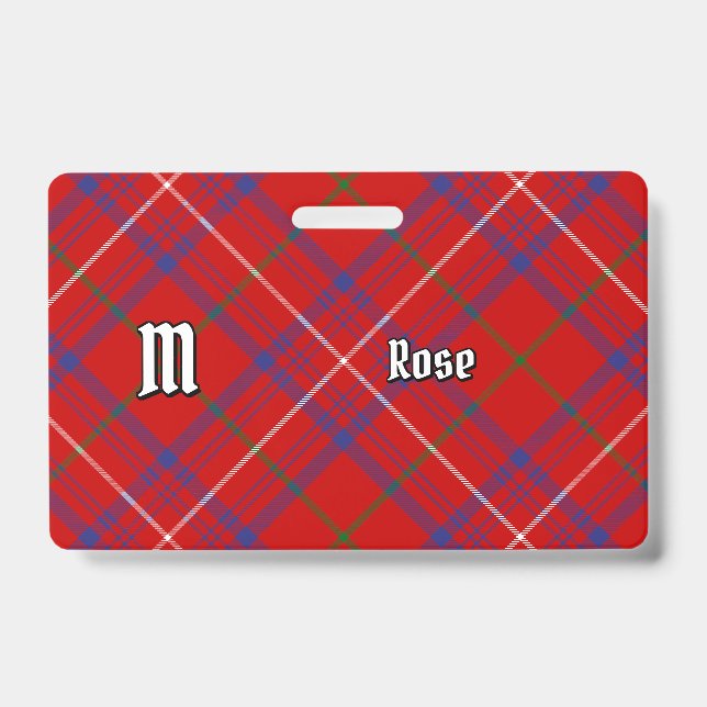 Badge Rose de clan Tartan (Avant)