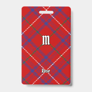 Badge Rose de clan Tartan
