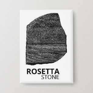 Badge Rosetta Stone : Hiéroglyphes Langue de l'Égypte an