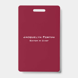 Badge Rouge Bourgogne Élégant Moderne Minimaliste