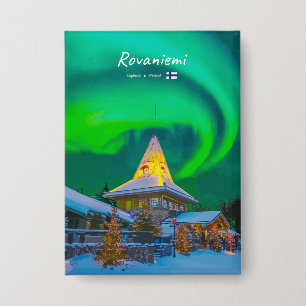 Badge Rovaniemi, Finlande - Aurore magique