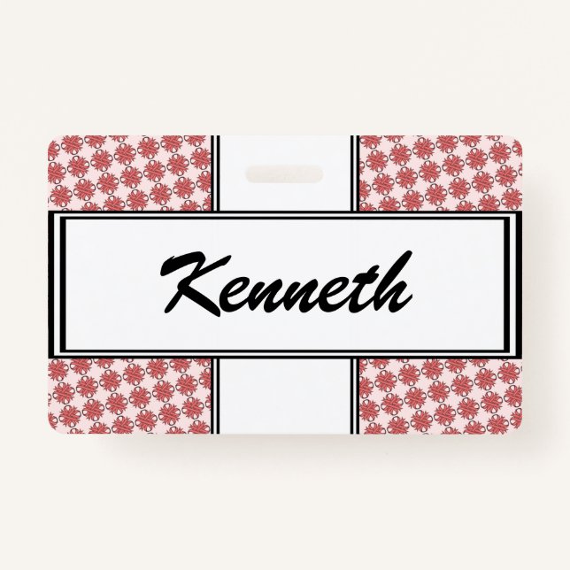 Badge Ruban de trèfle rose par Kenneth Yoncich (Devant)