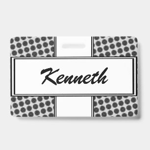 Badge Ruban Fleur Noire par Kenneth Yoncich