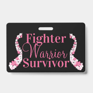 Badge Ruban personnalisable contre le cancer du sein Inf