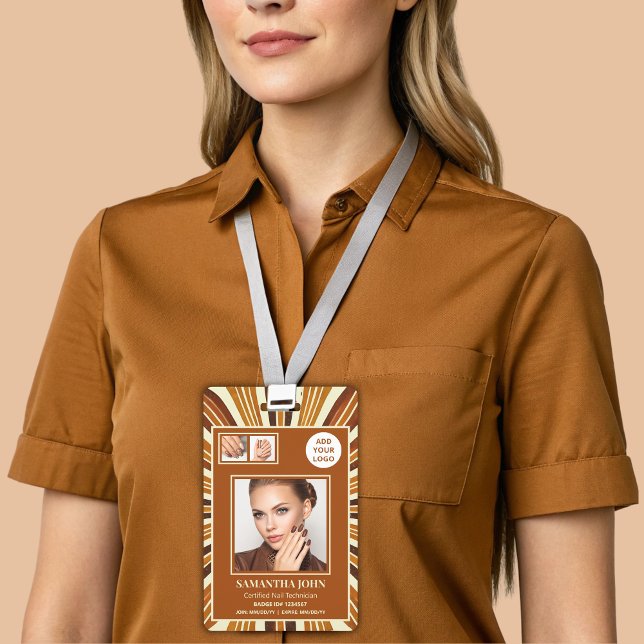 Badge Rustic Business Logo Nail Salon Photo Collage (Créateur téléchargé)