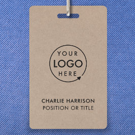 Badge Rustic Kraft | ID Moderne Logo d'entreprise
