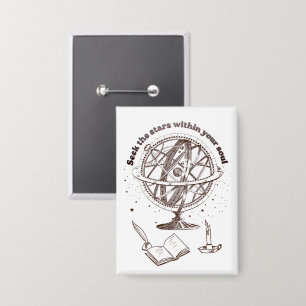 Badge Sagesse de l'âme céleste   Sphère armillaire vinta