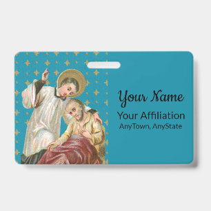 Badge Saint Aloysius Gonzaga & Victime de la peste (Styl