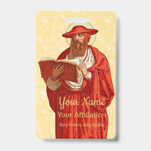 Badge Saint Jérôme comme cardinal avec livre (P 004)