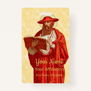 Badge Saint Jérôme comme cardinal avec livre (P 004)