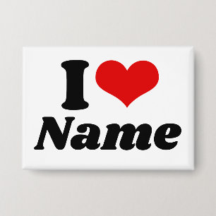 Badge Saint-Valentin personnalisable Je t'aime Cœur Pers