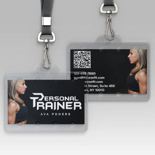Badge Salle de fitness de l'entraîneur personnel Personn